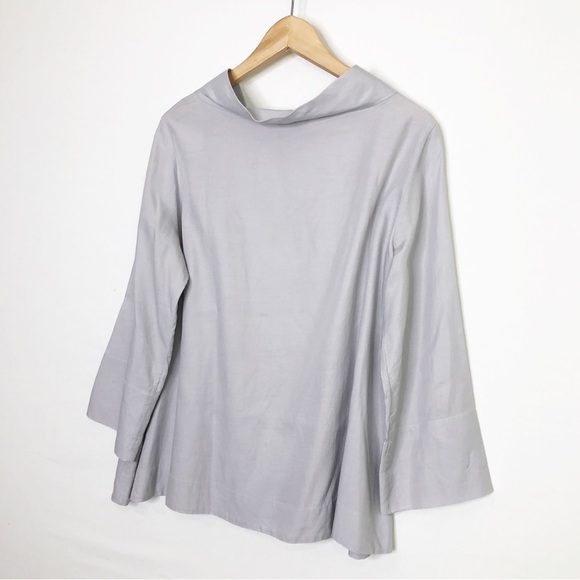 COS Gray mock neck tunic top - Picture 4 of 10